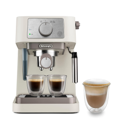 De'Longhi Manual Coffee Machine Stilosa EC260.CR. 15 Bar Pressure. Cappuccino System. Automatic Switch-Off. Compatible with ESE pods. 2 Level Tray. Capacity 1L Cream