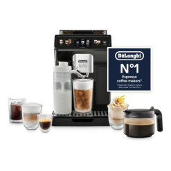 De'Longhi Eletta Explore Cold Brew ECAM452.67.G. Barista Coffee Machine with LatteCrema Hot and Cool. Espresso Machine. Automatic Coffee Bean Machine. Cold Extraction. Coffee Pot Included. Dark Grey