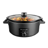 Russell Hobbs Slow Cooker [7L. 320W] (Cooks 8 Portions. Stainless Steel. Removable Ceramic Pot. 3 Temperature settings. Dishwasher Safe. Cool Touch Handles.) Matte Black Slow-Cooker 27720