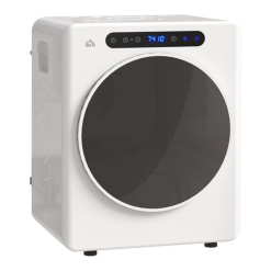 4kg Vented Tumble Dryer. 1000W Compact Freestanding Front Tumble Dryer with Stainless Steel Tub. Timer. 6 Heat Settings. Small Portable Clothes Drying Machine. White