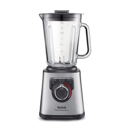 Tefal PerfectMix+ High-Speed Blender. Smoothie Maker. Ice Crush. 2L Glass Jug. 1200W. 4 Removable Powelix Blades. 3 Programs + Pulse. Grey. BL811D40