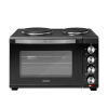 Daewoo Mini Countertop Electric Cooker. 42 Litre Oven And Grill With Hot Plates. 100-230° Adjustable Heat Settings. 90 Minute Timer And Indicator Light. Accessories Included