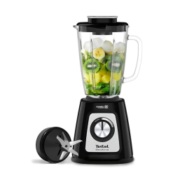 Tefal Blendforce II Blender. 2L Glass Jug. 1.25L Effective Capacity. 800W. 4 Removable Powelix Blades. Smoothie Blender. Ice Crush. 2 Speeds + Pulse. Black. BL435840