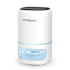 Dr. PREPARE 1000ml Dehumidifiers for Home. Small Dehumidifier for Bedroom. Ultra-Quiet. Auto Off. 3 Timer Functions. Portable Dehumidifier Remove Damp. Mold for Dorms. Offices. RVs. Garages - White