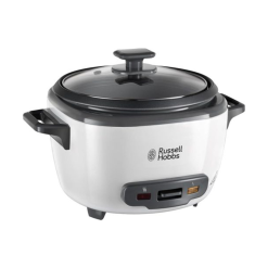 Russell Hobbs Electric Rice Cooker - 2kg (14 Portion - 145g per serving) Removable non stick bowl. Dishwasher-safe bowl & lid. Steamer basket. measuring cup & spoon inc. Energy Saving. 500W. 27040