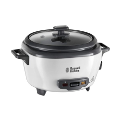 Russell Hobbs Electric Rice Cooker - 1.2kg (6 Portion - 145g per serving) Removable non stick bowl. Dishwasher-safe bowl & lid. Steamer basket. measuring cup & spoon inc. Energy saving. 300W. 27030