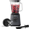 Tefal PerfectMix High-Speed Blender. 1200W. 2L Glass Jug. Powelix Technology. Removable Blades. Ideal for Smoothies. Soups. Sauces & Dips. Grey. BL771BG0