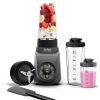 Tefal Blend Up One Mini Blender. 800W Powerful Motor & 4 Powerlix Blades. 6 Auto Programmes. Auto Cleaning. 2 Bottles 0.6L & 0.4L BPA-Free Tritan. On-the-go Leakproof Cup. Grey - BL1EJBG0