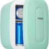 Mini Fridge 5 Liter/6 Cans. Small Fridge for Bedrooms. Cooler and Warmer. AC/DC Power. Portable for the Office. Bedroom. Car. Travel. Cosmetics/Makeup/Skincare. Green