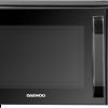 Daewoo 800W. 23L Microwave | Manual 35 Minute Timer | 5 Power Settings | Auto Defrost Function | Glass Turntable and Windowed Door |- Black