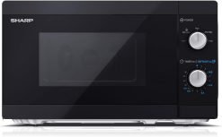 SHARP YC-MS01U-B Compact 20 Litre 800W Manual control Microwave. 5 power levels. defrost function. LED cavity light - Black