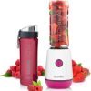 Breville Blend Active Personal Blender & Smoothie Maker | 350W | 2 Portable Blend Active Bottles (600ml) | Leak Proof Lids | White & Pink [VBL248]