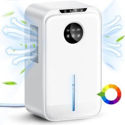Dehumidifier. 2500ML Dehumidifiers for Home. Quiet Dehumidifiers for Drying Clothes with Drainage Hose.Auto-Defrost|LED Light|Auto-off.Bathroom Dehumidifier for Wardrobe Basement Garage RV