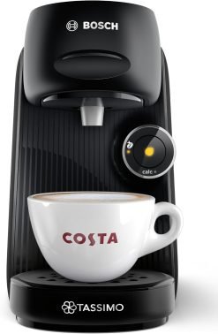 Tassimo by Bosch Finesse Friendly Pod Coffee Machine in Black TAS162EGB with INTELLIBREW and IntensityBoost. Compatible with 50 Different Beverages