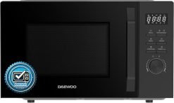 Daewoo MD-FC206SB Solo Microwave. 20 L. 700 W Power. 8 Automatic Programs. 5 Levels. Timer. Black