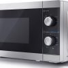 SHARP YC-MS01U-S Compact 20 Litre 800W Manual control Microwave. 5 power levels. defrost function. LED cavity light - Silver