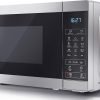 SHARP YC-MG02U-S Compact 20 Litre 800W Digital Microwave with 1000W Grill. 11 power levels. ECO Mode. defrost function. LED cavity light - Silver