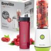 Breville Blend Active Personal Blender & Smoothie Maker | 350W | 2 Portable Blend Active Bottles (600ml) | Leak Proof Lids | White & Green [VBL246]
