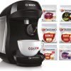 Tassimo by Bosch Happy Friendly Pod Coffee Machine with 70 Drinks Value Starter Bundle. TAS102EGBC - Black