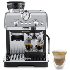 De'Longhi La Specialista Metal Barista Pump Espresso Machine. Bean to Cup Coffee and Cappuccino Maker. EC9155.MB. 1450W. Silver
