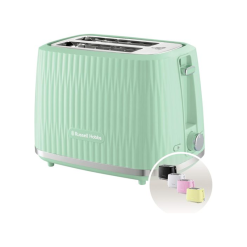 Russell Hobbs Eden 2 Slice Toaster (6 Browning Settings. High Lift Feature. Frozen. reheat. Cancel Functions. Removable Crumb Tray 800W. Pistachio) 27374